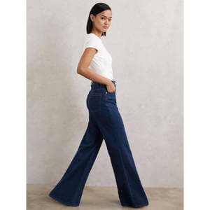 REISS June Flared Seam-Detail Jeans